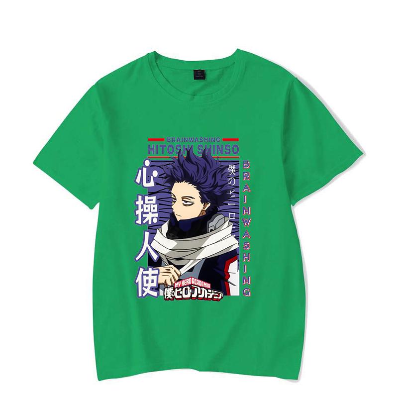 

New T Shirt Anime Shinso Hitoshi Print T-shirt Unisex Summer Casual O-neck Lady Female Clothing Short Sleeve Tees 4XL