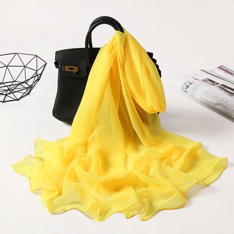1Pc Solid Color Fashion Neck Protection Scarf Versatile Scarf Texture 160cm Shawl Long Scarf