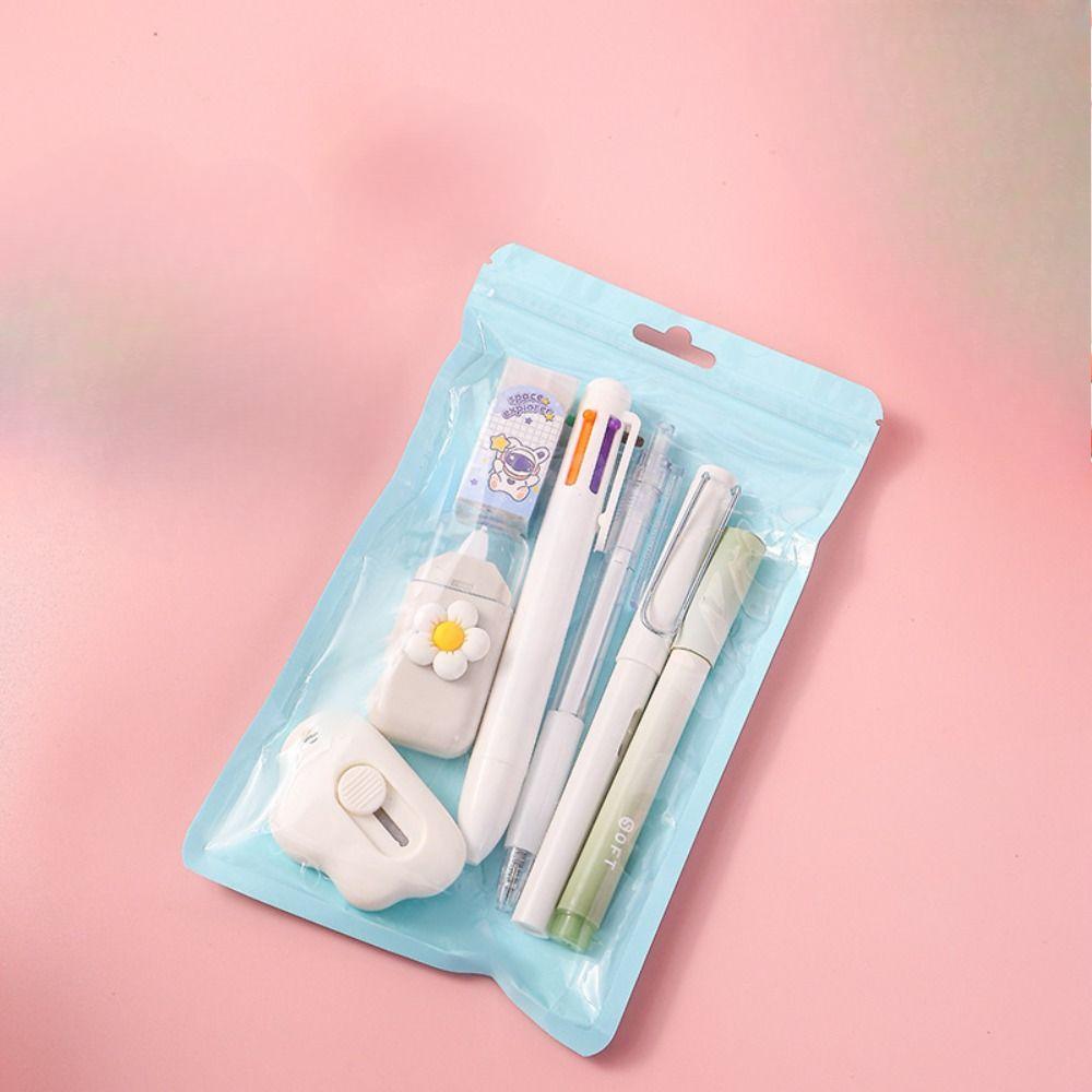 1set 7-in-1 Schreibwaren Set Geburtstag Präsentieren Zurück Zu Schule Geschenk Korrektur Band Studenten Preis Schule Büro Kugelschreiber Studenten
