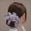 New Style Elegant Hairband - Ethereal Spring Fairy Double-layer Net-sheen Flower Hairpin for Girls with Low Ponytail Hair Ties and Leather Bands