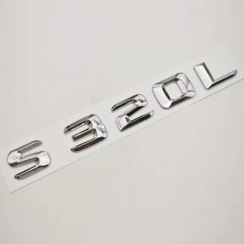 3D ABS Car Letters Logo S300L S320L Badge Sticker Emblem Decals For Mercedes Benz S Class S300L S320L V221 V222 Tail Accessories WX4