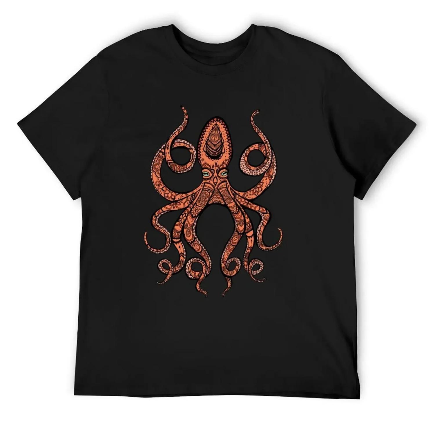 

Enteroctopus T-Shirt funny shirt cotton new gifts and t-shirts basketball graphic tees anime stuff tshirts for men XXXXXL чорний