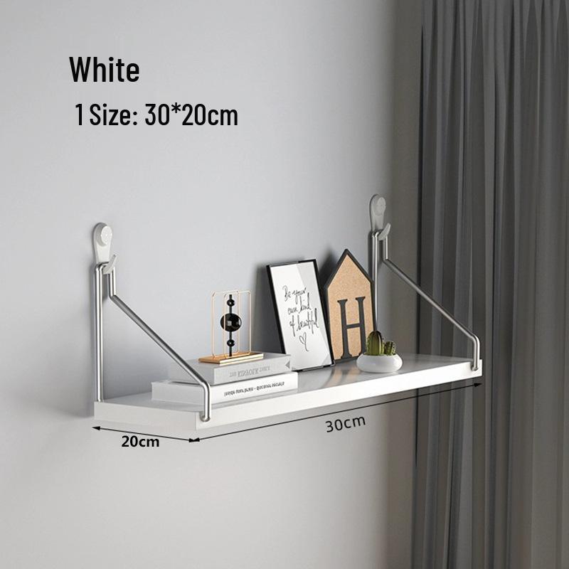 Punch-Free Wrought Iron Wall Shelf - Living Room & Bedroom Decor