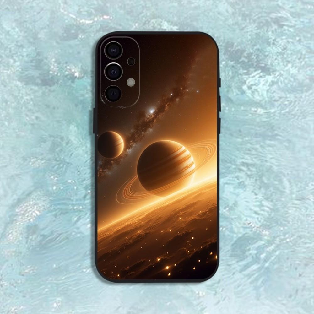Saturn Solar system Phone Case For Samsung S25,S24,S21,S22,S23,S30,Ultra,S20,Plus,Fe,Lite,Note,10,9,5G Black Cover