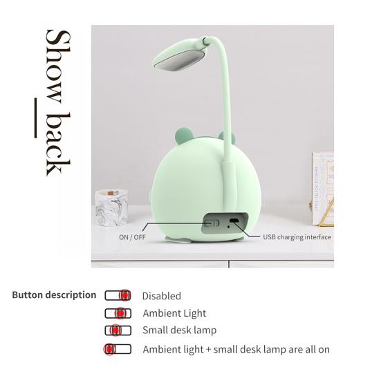 Schreibtischlampe Mehrzweck-Schreibtischlampe, entzückende Augenschutzlampe für den Haushalt, Mini-USB-Lampe mit drei Gängen zum Lesen