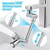 Prelungitor Rotativ 1440° pentru Robinet Aerator Robinet Atașament Robinet Zoomabil cu Filet Feminin/Masculin Braț Robotic Aerator Chiuvetă