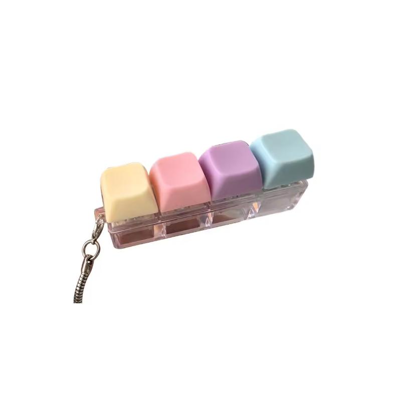 Fidget Decompression 1/4/5/9 Keyboard Key Anti Stress Finger Keyboard Games for Adults Antistress Male Female Keychain