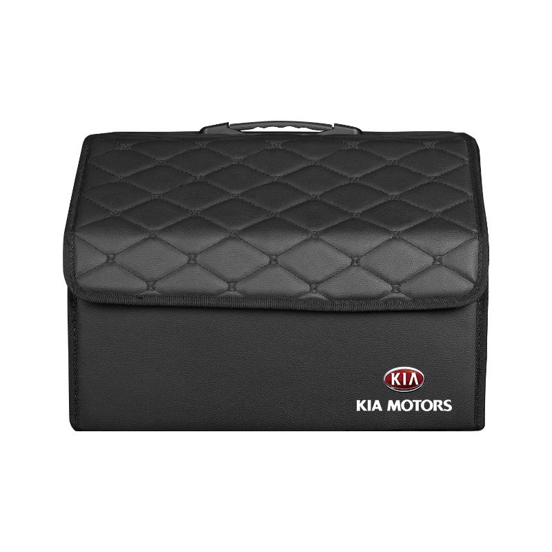 AABJO1 PU Leather Hard Board Car Boot Storage Box Toolbox For KIA Sportage Seltos Sorento K3 K4 Soul Carnival EV6 EV9 Carnival K5 Pegas