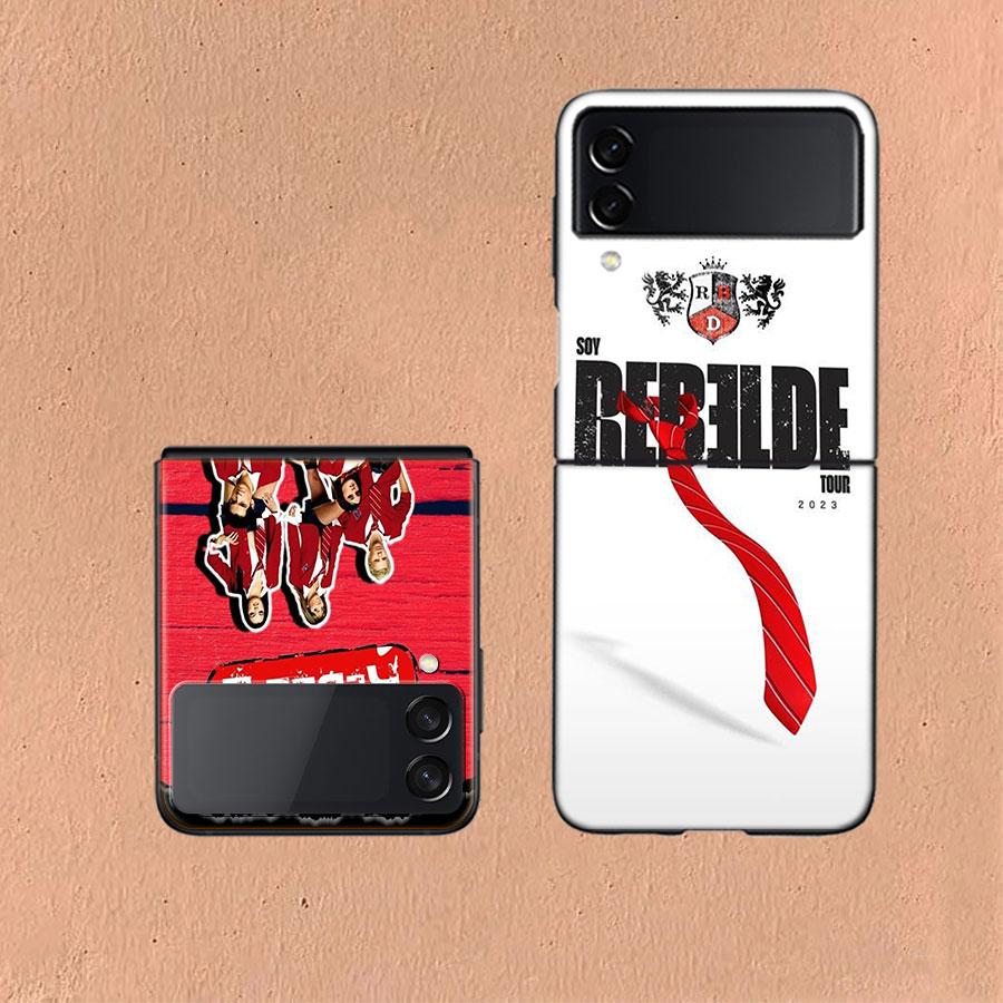 Fashion RBD Rebelde For Samsung Galaxy Z Flip 5 4 3 Case Shockproof Hard Cover Phone Z Flip 6 7 5G Z Flip 5 4 5G TPU PC Hard C