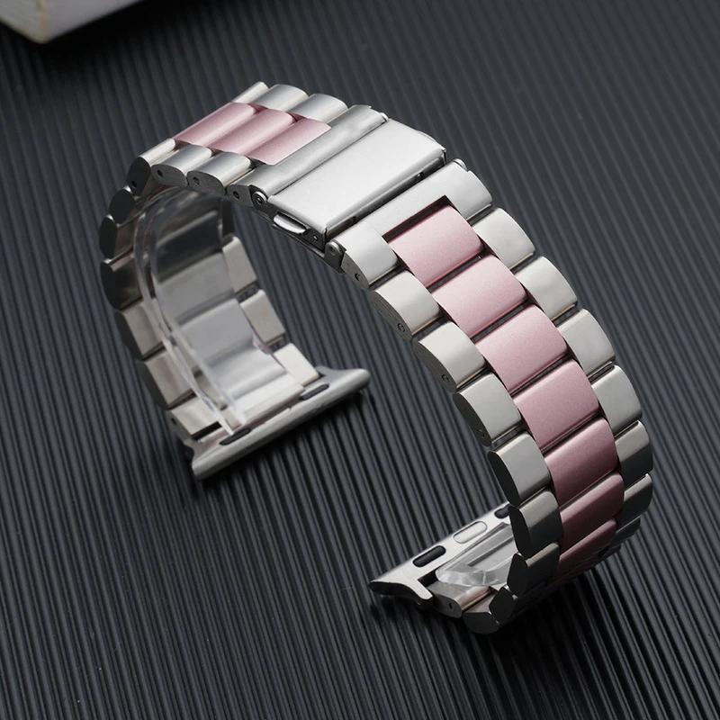 Stainless Steel Strap for Watch band 45mm 44mm Ultra 2 49mm 42mm-40mm-41mm-46mm Metal watchband series 10 9 8 7 6 5 4 3 se