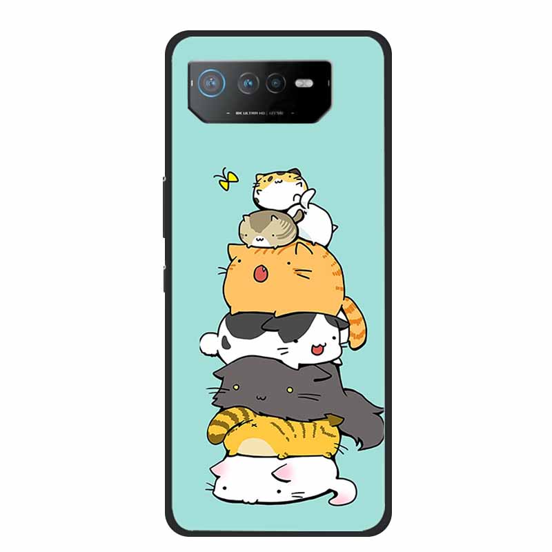 Für Asus ROG Phone 6 Pro Hülle Phone6 Pro Coque Schwarzes TPU Silikon Weiche Rückabdeckung Hülle Für Asus ROG Phone 6D Ultimate Handyhülle