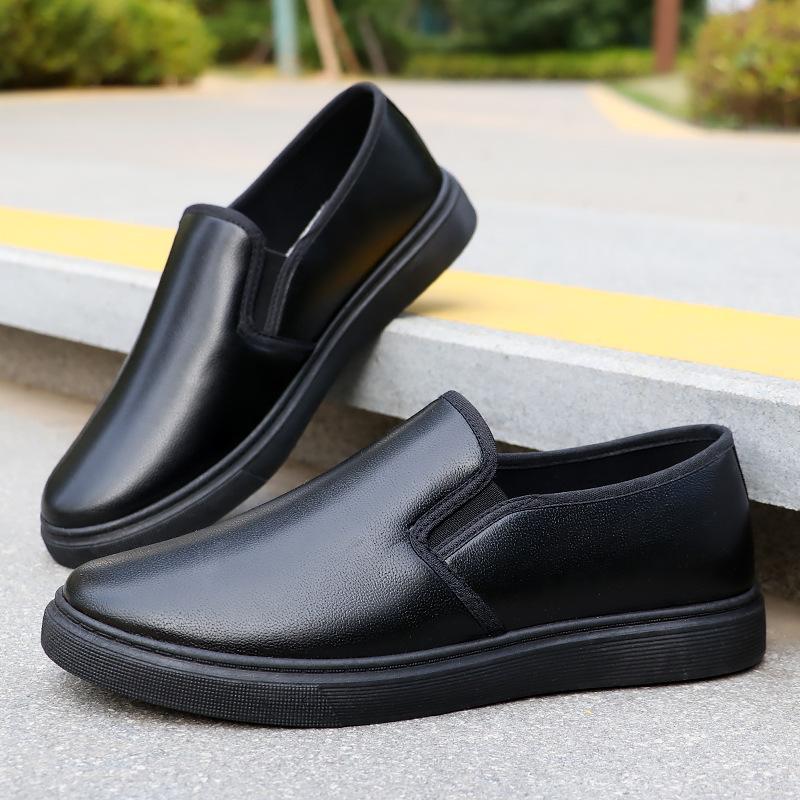 New Men's Business Casual Leather Shoes Dad Shoes Soft Sole Soft Surface Work Shoes