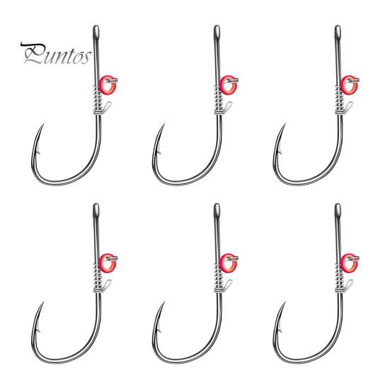 

6/12 шт. Крючок для фиксации живой креветки, прочный, из углеродистой стали, с зазубринами, с отверстием, крючок для ловли в пресной и соленой воде, рыболовные принадлежности 6pcs 2