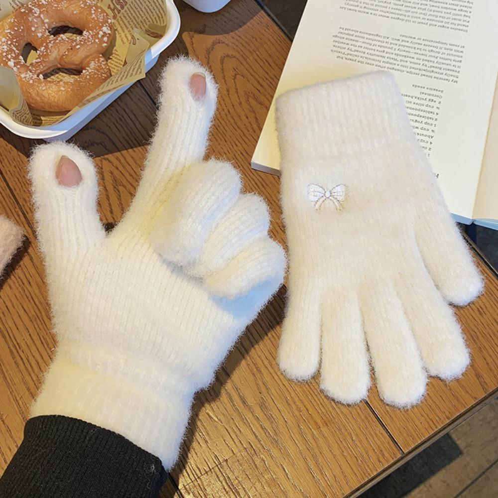 Lovely Multicolor Winter Gloves Thickened Soft Knitted Gloves New Cold-proof Gloves  Women Girls