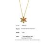 Qiong Yao 5A Zircon Snowflake Necklace, 18K Gold PVD Electroplated, Colorfast Jewelry