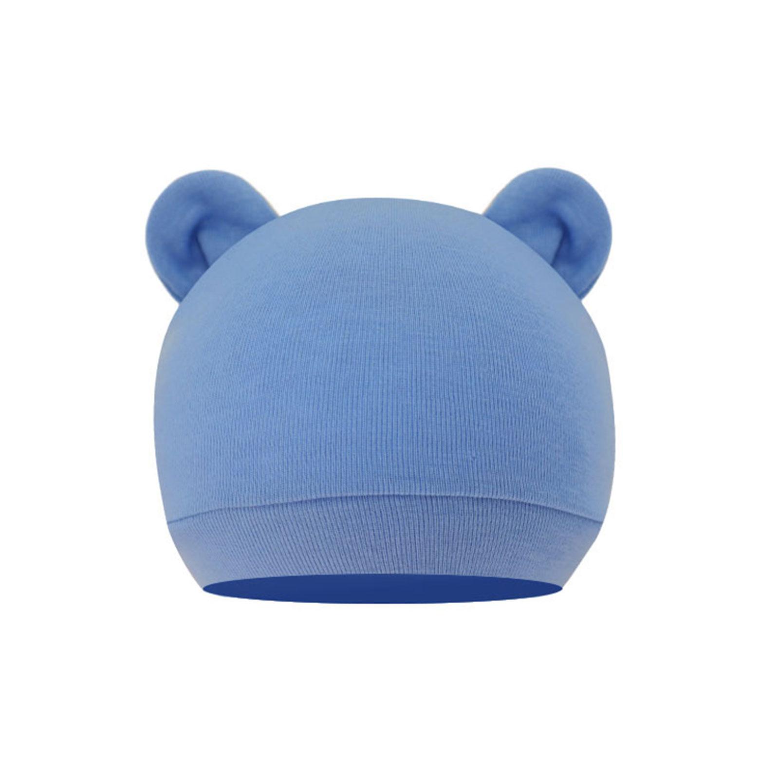 

Детская шапка с ушками из хлопка, теплая, для новорожденных, аксессуары для девочек и мальчиков, осенне-зимняя шапка для ребенка, шапочки для младенцев 3