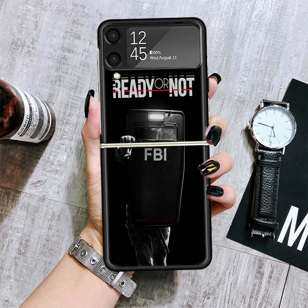 Police SWAT FBI Cases For Samsung Galaxy Z Flip 4 5 6 7 3 Z Flip7 Flip6 Flip4 Flip5 Flip3 5G Hard Shockproof Fundas Cover Galaxy