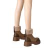 Snow boots women's autumn and winter new velvet thick heel Martin boots thickened cotton shoes thick sole small suede short boots