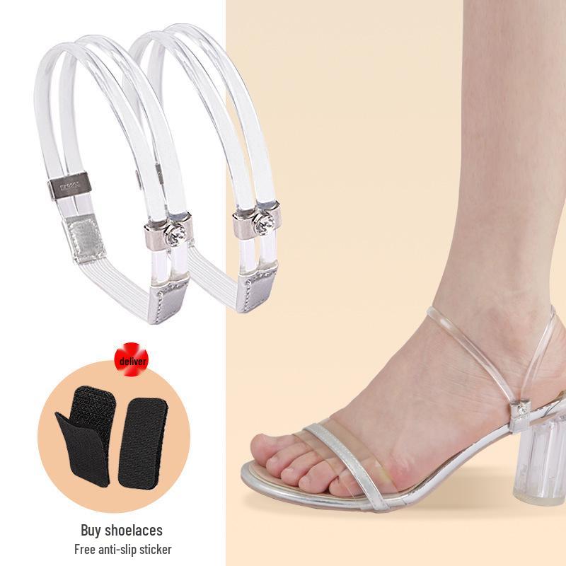 Multicolor Rhinestone Anti-Slip Elastic Heel Strap for High Heels, No Installation Required