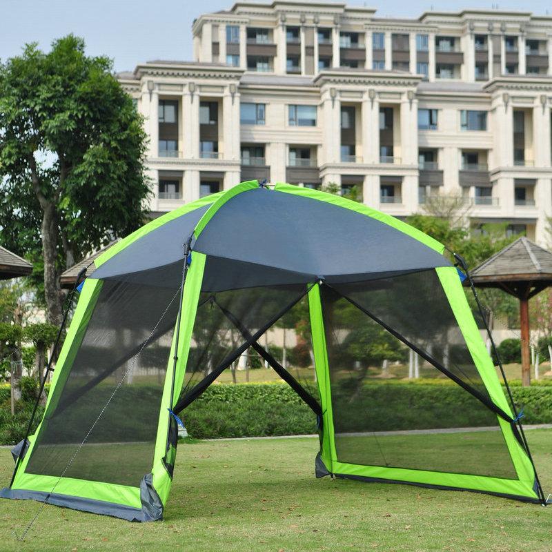 3-4 Person Sunshade Camping Tent with Insect-Proof Mesh