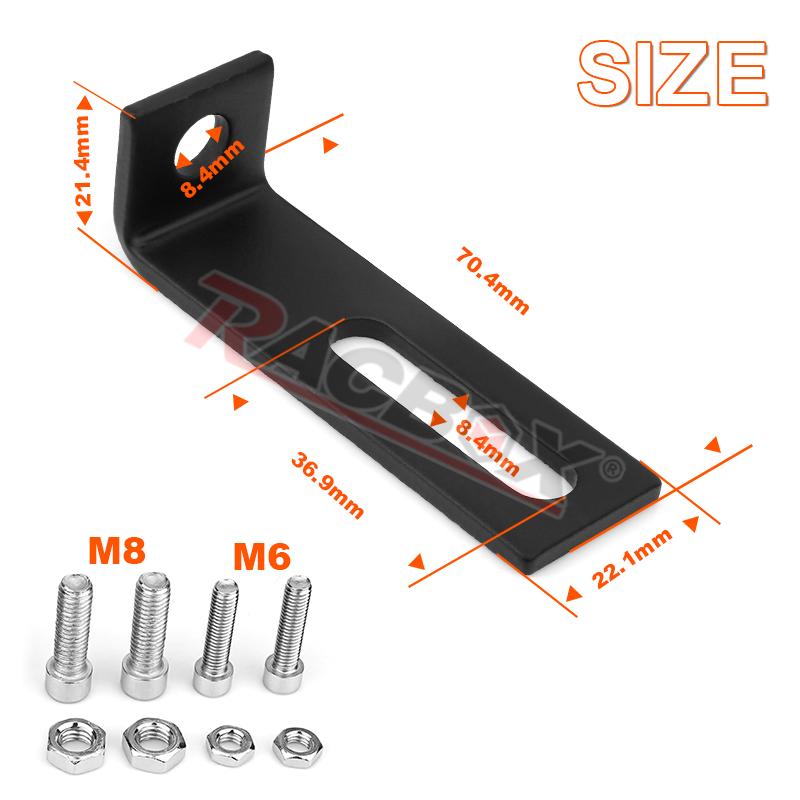 LED Motorcycle Spotlight Mounting Bracket Black Metal Headlight Fog Lamp Retainer Holder for Dirt Bike Scooter Cruiser Chopper