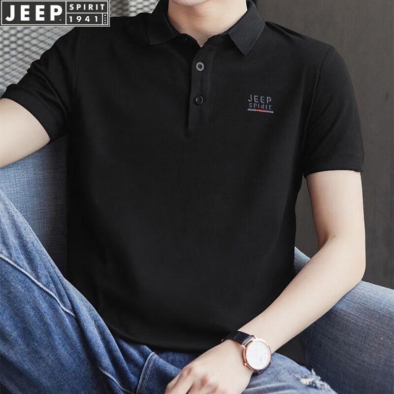 JEEP SPIRIT Men s Short Sleeve Cotton Polo Shirt M