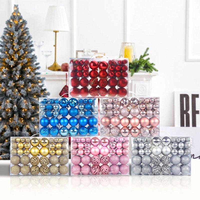 Colorful Christmas Ball Ornament 100pcs/box Christmas Holiday Festival Home