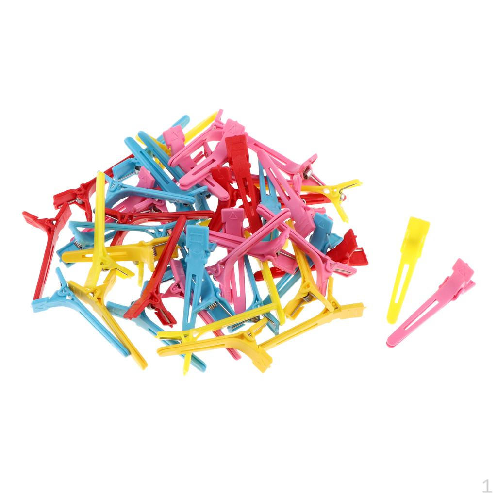 

100 шт. Пластиковые зажимы для завивки волос Утиный клюв Аллигатор