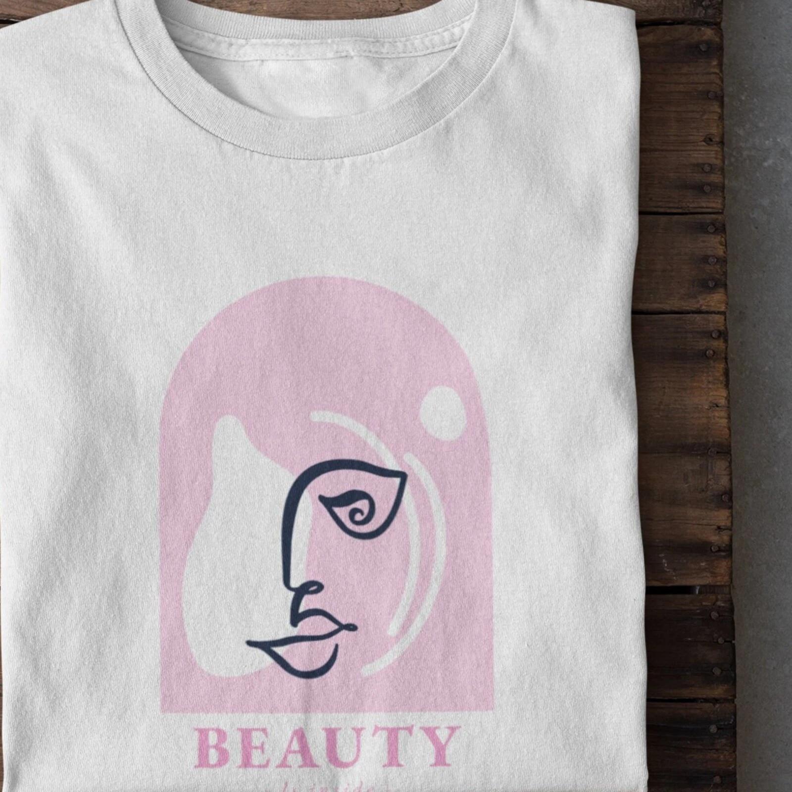 Men s and Women s T-shirts Face Abstract T Shirt One Line / Picasso / Single Line Drawing / Aesthetic XL