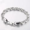 20/21/22cm Stainless Steel Twisted Rope Link Chain for Men Stainless Steel Wrist Jewelry
