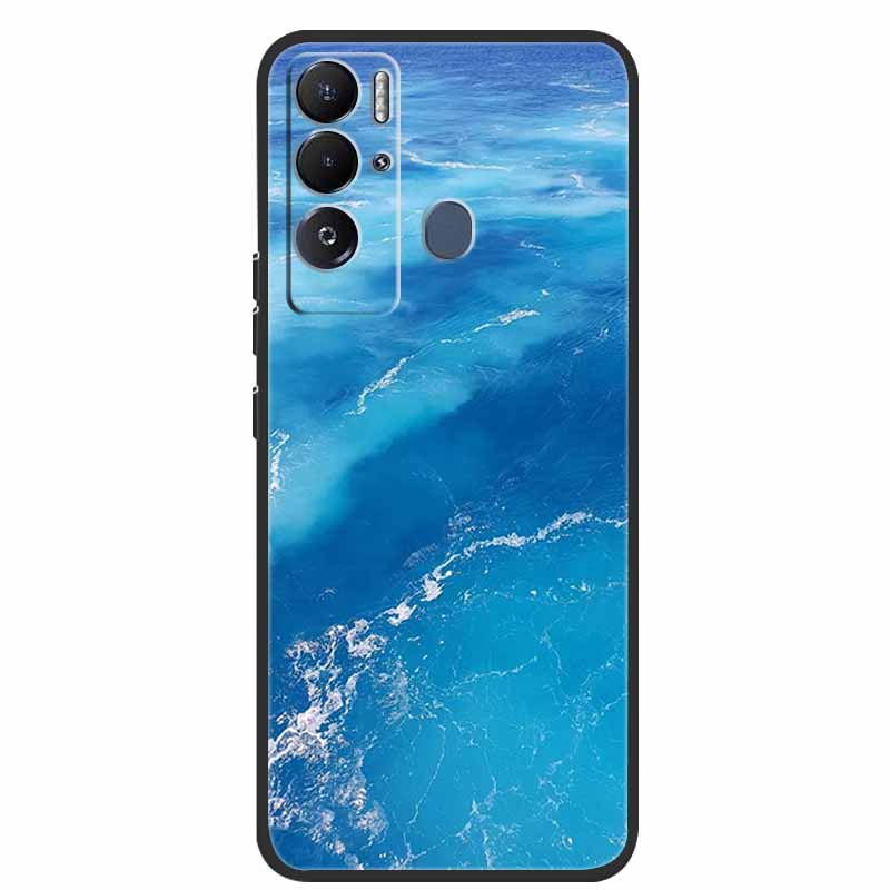 For Tecno Pova Neo Case Marble Soft Silicone Back Cover Phone Case for Tecno Pova Neo Bumper Coque LE6 Shockproof PovaNeo Funda