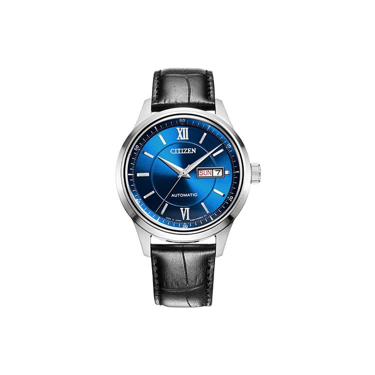 

CITIZEN Automatic Mechanical Movement Leather Strap Watch Men s Watches Blue Dial NY4050-03L Blue Dial