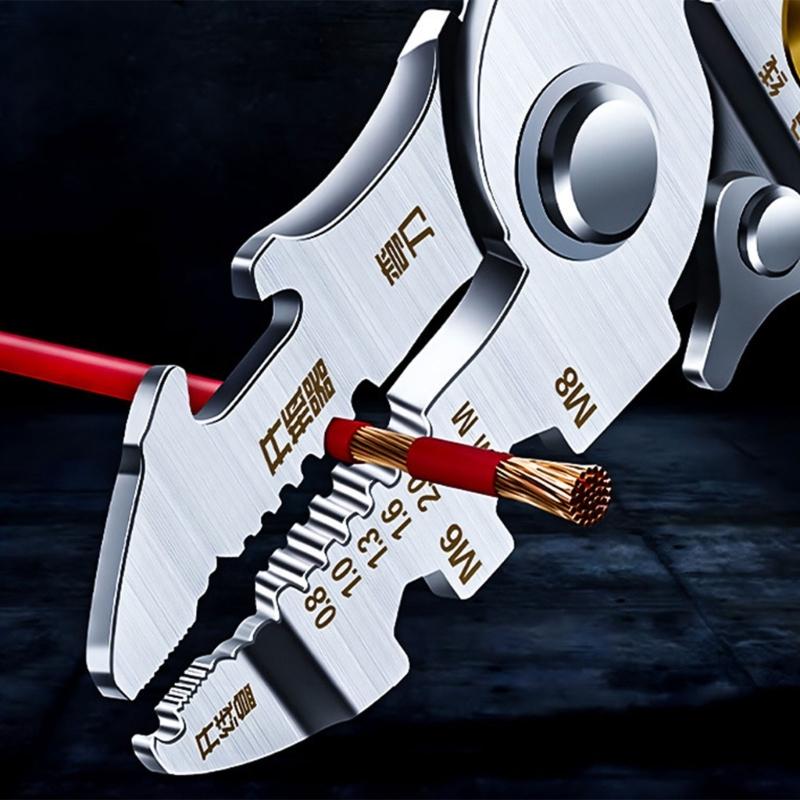 21 In 1 Wire Stripper Wire Stripping Tool with Voltage Tester Cable Cutter with Plier Crimper Splitting Wire Stripper