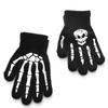 Skeleton Cycling Gloves Halloween Full Finger Skull Mittens Glow In The Dark Halloween Costume Accessory Gloves for Ages 5-12