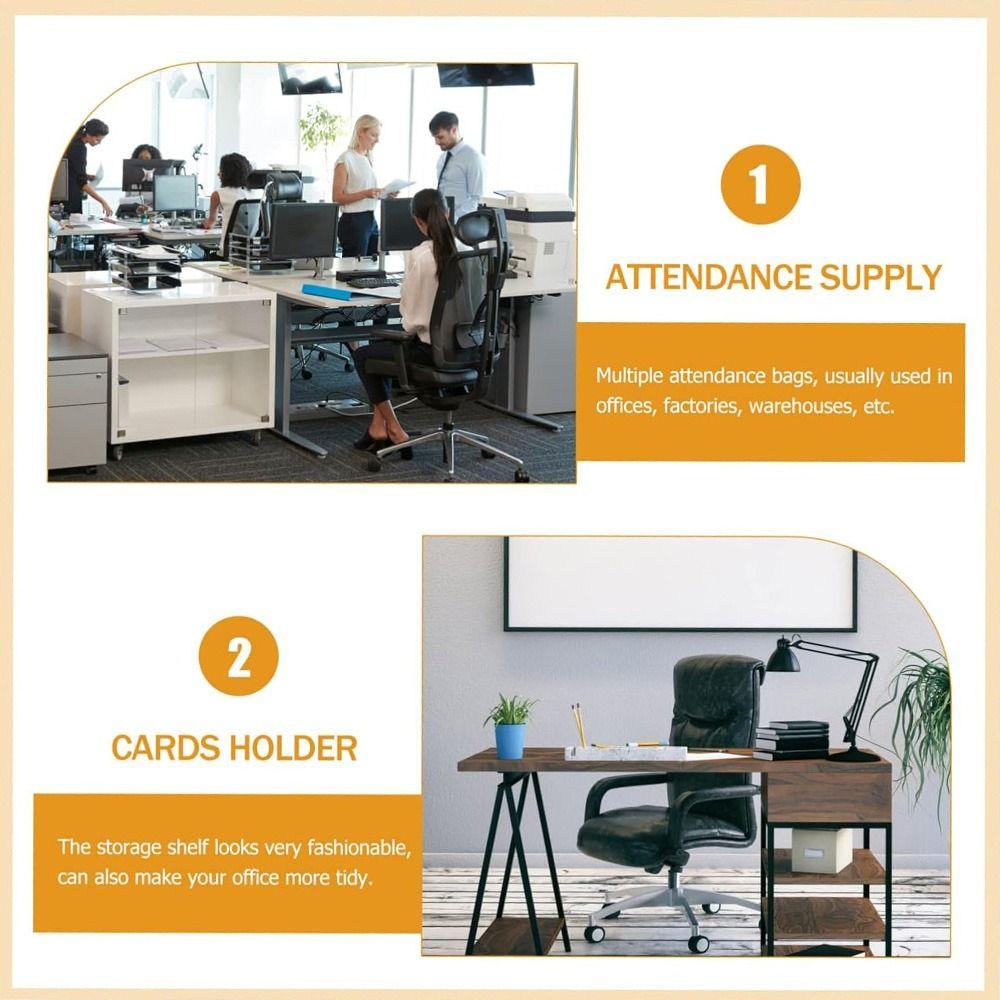 Plastic Time Card Organizer Holder Wall Mounted Time Payroll Recorder Warehouse