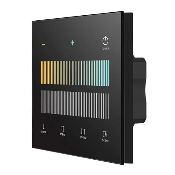 

1 Zone 1-5 Channel Touch Panel DMX Master Controller 110-220VAC Input For Single Color Dual White RGB RGBW RGBCCT Strip Lights