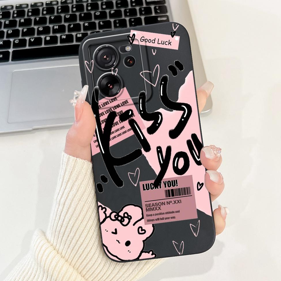For Xiaomi 13T Pro Case 13T Silicone Cute Cartoon Cat Fashion Luxury Funny Shockproof Back Cover For Xiaomi 13T Phone Case Funda