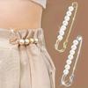 2Pcs Women Fashion Pearl Brooch for Women Waist Tighting Clip Safety Pin Sweater Cardigan Buckle Girls Clothes DIY Accessories