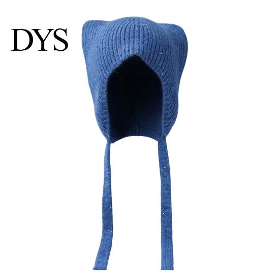 Warm Knitted Hat for Women Cat Ear Hat, Flap Cute Foldable Cold Weather Winter Brimless Skiing Hiking Outdoor Casual Wear Lightweight Breathable Knit