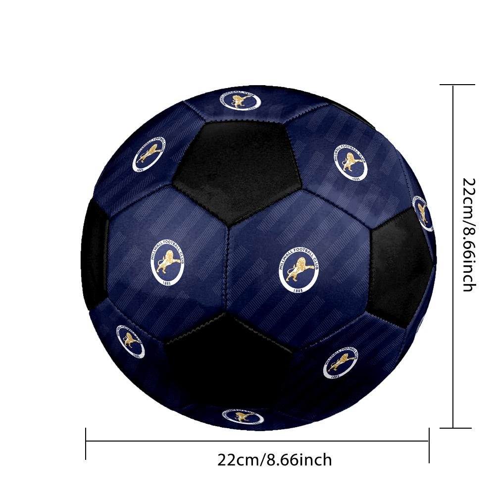 TAGLIA 5 Pallone da Calcio Millwall FC Colorato Per Tutte le Età Cucito a Macchina PVC Pronto per la Competizione Resistente Ad Alto Rimbalzo