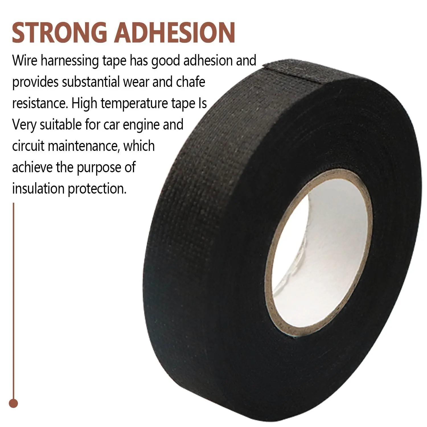 

Fiberglass Cloth Tape 9/15/19/25mm – High Temp Resistant Wire Harness Wrap for Car Engine, Electrical Cable 15mm