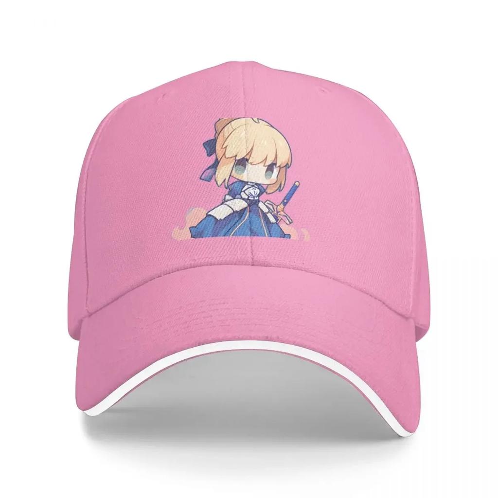 Saber FT Cute Anime Girl Chibi Style Baseball Cap Dad Hat Snap Back Hat Golf Cap Luxury Cap Golf Unisex Womens