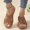 Fashion Sandals Shoes Women Summer Beach Shoes For Women Slip On Shoes Woman Wedge Women's Sandals Soft Footwear Female Slippers Women