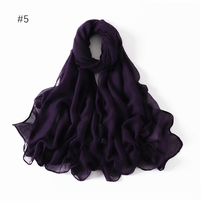 58 Colors Women Candy Color Voile Scarf Plain Solid Pashmina Female Warm Cotton Viscose Scarves Blanket Shawls And Wraps Bufanda