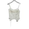 European Station Summer Women's Clothing American Spice Girl Design Waist Embroidery Suspender Lace Splicing Top European Goods