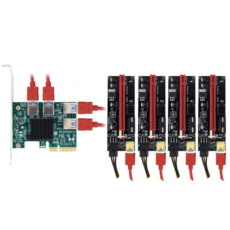 

PCI-E tender iser PCI-E 1x to 16x USB 3.0 Data Cable 009S iser Set n ning Card PCI-E Adapter For GPU ner