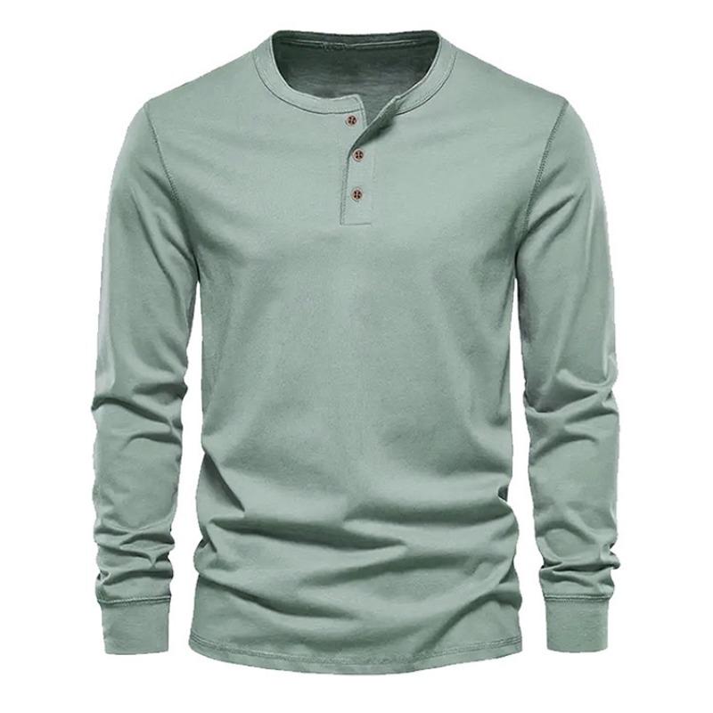 Men S Long Sleeve T Shirt Loose Fit Solid Color Round Neck Running Fitness Base Layer