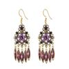 Bohemian Jewelry Earrings For Women Acrylic Flower Tassel Crystal Wedding Earings Ethnic Geometric Earrings Pendientes Mujer