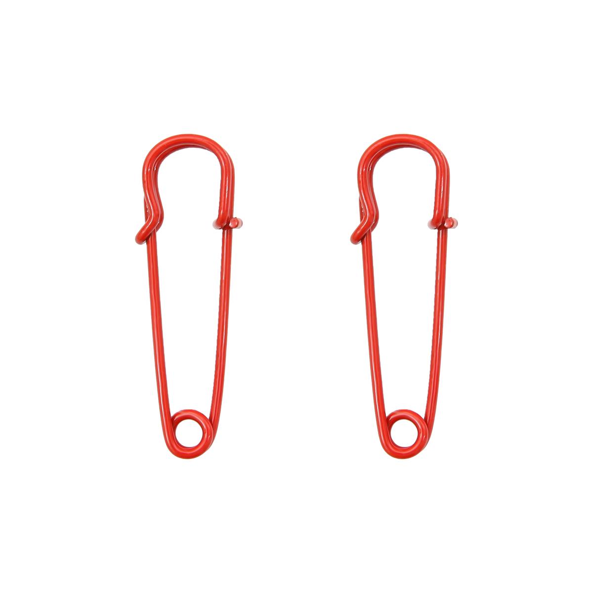 

2/5 шт. Красочная брошь с 3 отверстиями и булавками для рукоделия, украшения, фиксатор для одежды, расходные материалы, аксессуары 13x40mm 2pcs красный