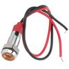 LED Metal Indicator 6mm Waterproof Signal Lamp for Pilot Car Truck Boat with Wire 6VYellow
